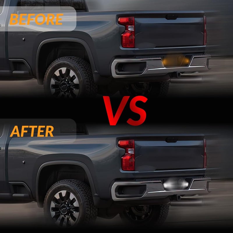 DERMOKA LED License Plate Lights For 2014-2025 Chevy Silverado GMC Sierra 1500 2500HD 3500HD Tag Lamp Assembly, 6000K White 2PCS - Image 4